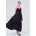 ASKILI OVERSIZE RAHAT KESİM GÜNLÜK SAHİL- BEACH PLAJ LACİVERT ELBİSE 